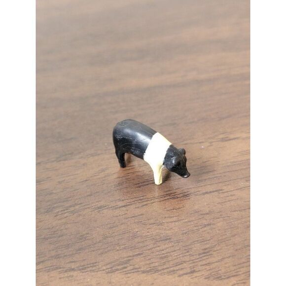 Mini black white pig farm animal zoo Village accessory decor - Picture 2 of 4